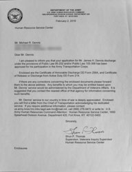 Army Approval Letter