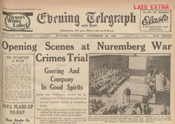 Nuremberg trial begins.