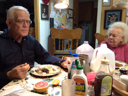 Dinner, same table, same people, fifty years later.