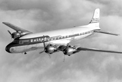 A United Airlines DC6
